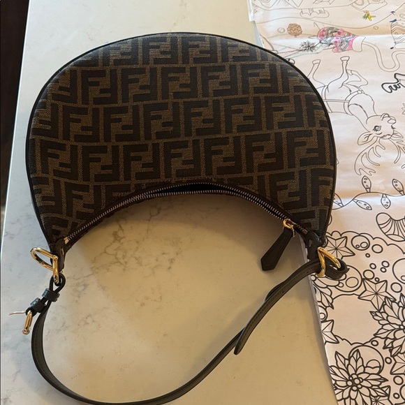 💯 Authentic Fendi Fendigraphy Small Shoulder Bag - Picture 5 of 15
